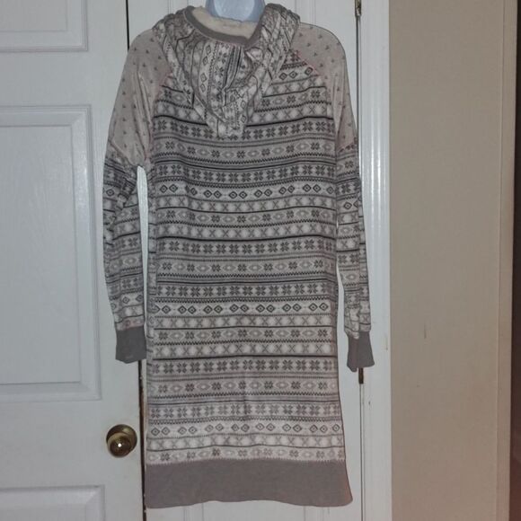 Simply Vera Vera Wang Hooded Sleep Shirt Sz L - Picture 5 of 8